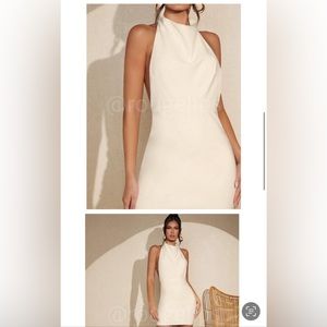 New Mini halter White Dress - vestido halter blanco mini Nuevo size Xs